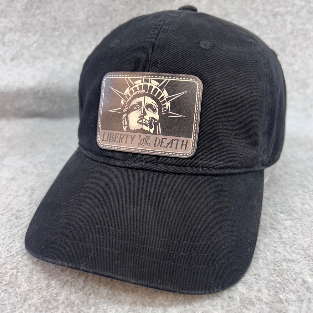Liberty or Death Mens Black Universal Thread Baseball Hat Skull Patch OSFM